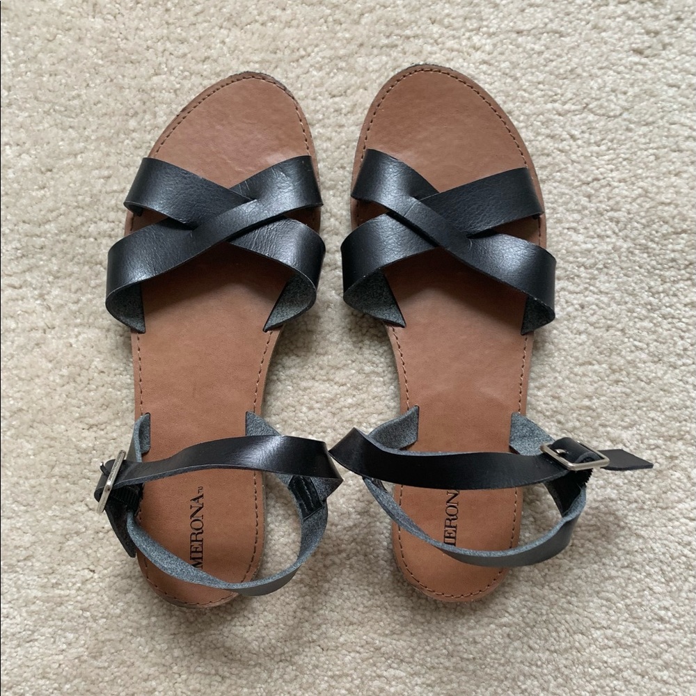 Black cross-cross sandals (MERONA target brand)